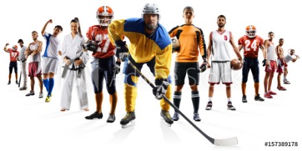 Bild på Huge multi sports collage soccer basketball football hockey baseball boxing etc